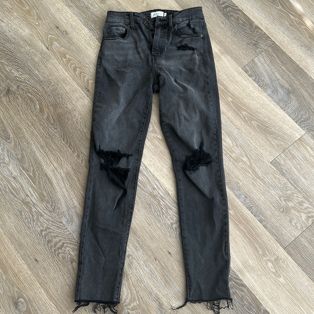 Black washed Mom Jeans